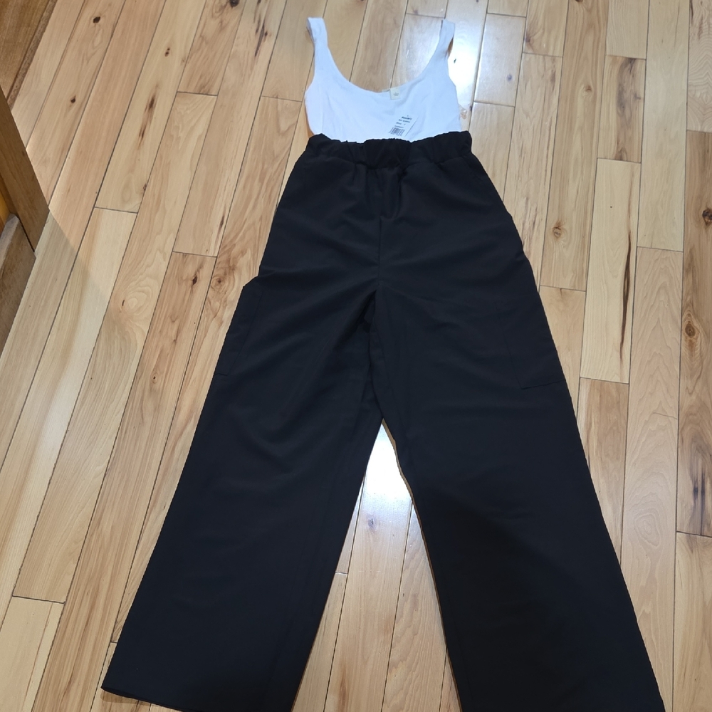 Black Juniors Small Wide-leg Jumpsuit